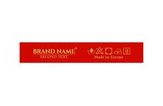 Markenname bedruckte Textiletiketten Model TL-M105