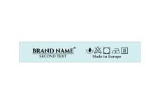 Markenname bedruckte Textiletiketten Model TL-M126