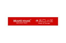 Markenname bedruckte Textiletiketten Model TL-M141