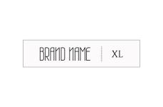 Markenname bedruckte Textiletiketten Model TL-M23