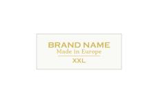 Markenname bedruckte Textiletiketten Model TL-M48