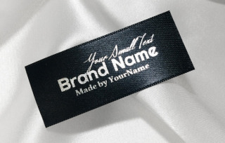 Markenname bedruckte Textiletiketten