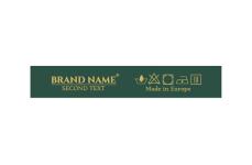 Markenname bedruckte Textiletiketten Model TL-M84