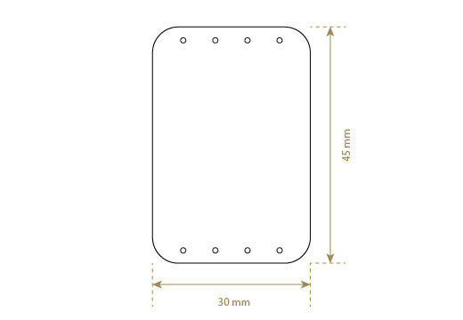Lederetikett aus Echt-Leder Model EP-M6