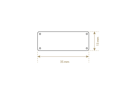 Leder-Etikett aus Echt-Leder Model EP-M63