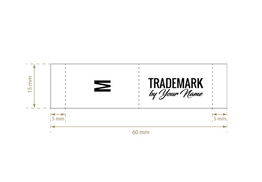 Textiletikett mit Größe Usual Style Modell TL-M17
