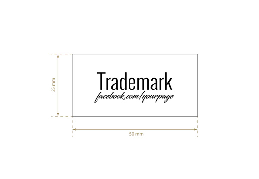 Textiletikett aus Satin gedruckt Modell TL-M44