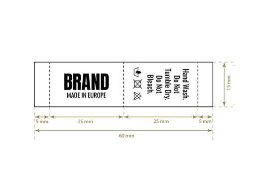 Gewebtes Textiletikett Low Style Model WL-M59